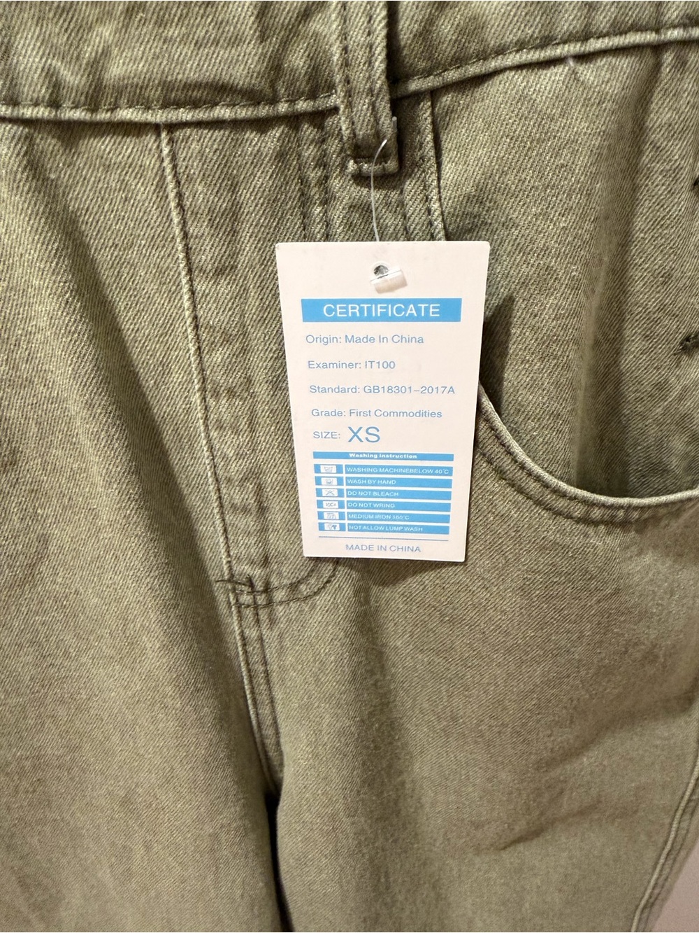Barrel leg Olive Green Overalls - Picture 4 of 9